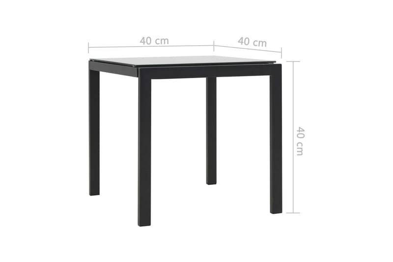 Solsängar 2 st med bord konstrotting och textilene svart - Flerfärgad - Alla Möbler - Utemöbler - Solsängar & solvagnar