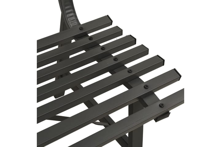 Trädgårdsbänk 110 cm stål svart - Svart - Alla Möbler - Utemöbler - Trädgårdsbänkar