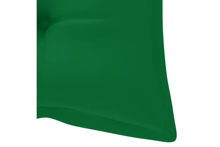 Trädgårdsbänk med grön dyna 240 cm massiv teak - Alla Möbler - Utemöbler - Trädgårdsbänkar