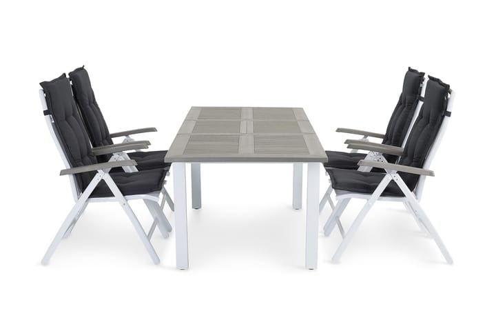 Boarp Matgrupp 152-210 cm + 4 st Positionsstol Lyx - Vit - Alla Möbler - Utemöbler - Trämöbler