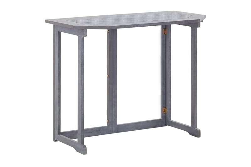 Hopfällbart balkongbord 90x50x74 cm massivt akaciaträ - Grå - Alla Möbler - Utemöbler - Balkongmöbler