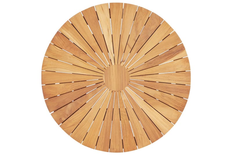 Hopfällbart trädgårdsbord Ã˜ 60 cm massivt teakträ - Brun - Alla Möbler - Utemöbler - Trämöbler