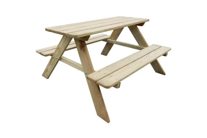 Picknickbord för barn 89x89,6x50,8 cm furu - Beige - Alla Möbler - Utemöbler - Konstrottingmöbler