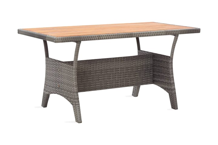 Trädgårdsbord grå 130x70x66 cm massivt akaciaträ - Grå - Alla Möbler - Utemöbler - Trämöbler